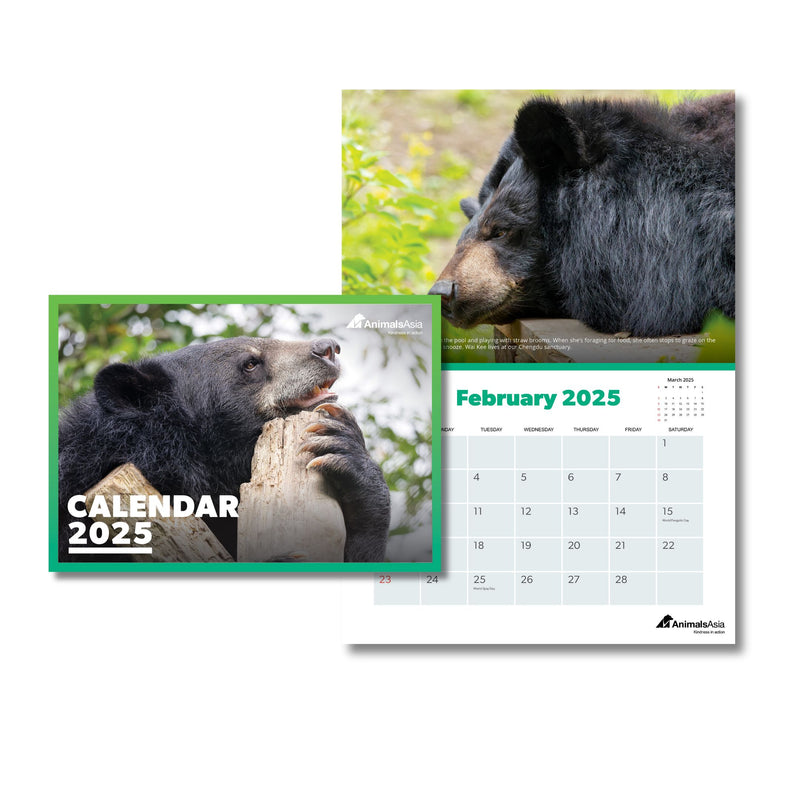 2025 Animals Asia calendar